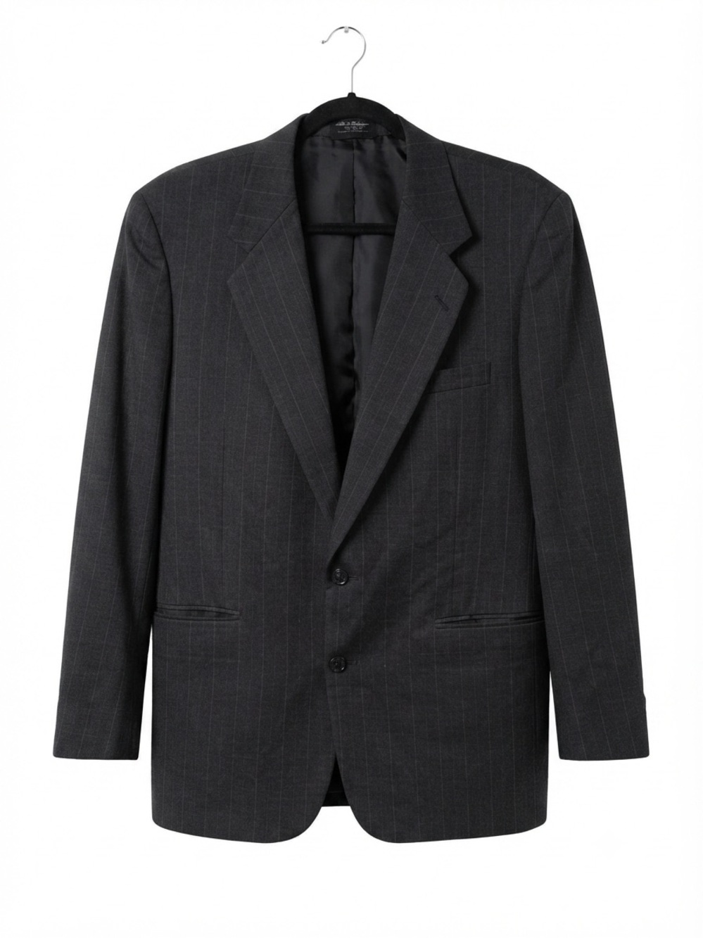 Hardy Amies Savile Row Pinstriped Wool Blazer Size 42L